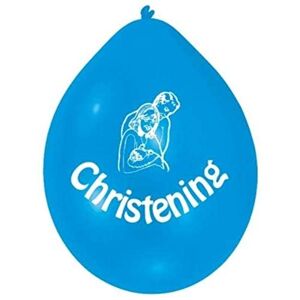 Amscan INT995591 - Blue Christening 9" Latex Balloons - 10 Pack