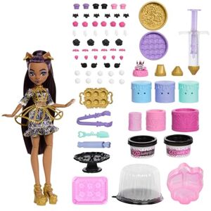 Monster Cable Scary Sweet Birthday Cake Kit with Clawdeen Wolf Doll, Cake Decorating Playset with 20+ Accessories Like Eerie Icing, Pipette, and More, JBG78 Monster Cable Scary Sweet Birthday Cake Kit with Clawdeen Wolf Doll, Cake Decorating Playset with 20+ Accessories Like Eerie Icing, Pipette, and More, JBG78