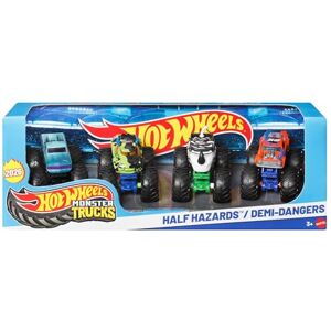 Hot Wheels Monster Trucks, 1:64 Scale Monster Trucks Toy Trucks, Set of 4, Giant Wheels, Favorite Characters and Cool Designs, JJT67 Hot Wheels Monster Trucks, 1:64 Scale Monster Trucks Toy Trucks, Set of 4, Giant Wheels, Favorite Characters and Cool Designs, JJT67