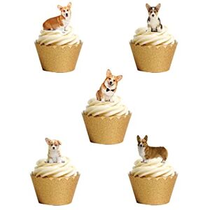 Top That 30 Stand Up Corgi Dog Puppy Themed Edible Wafer Paper Cake Toppers Decorations