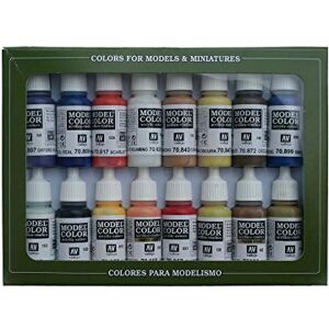 Vallejo 70147 Model Color American Colonial Acrylic Paint Set Assorted Colours (Pack of 16) Vallejo 70147 Model Color American Colonial Acrylic Paint Set Assorted Colours (Pack of 16)