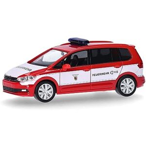 Herpa car model VW Touran "Nuremberg Fire Brigade", on a scale of 1:87, plastic miniature, made in Germany, model building, collectors edition Herpa car model VW Touran "Nuremberg Fire Brigade", on a scale of 1:87, plastic miniature, made in Germany, model building, collectors edition