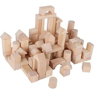 Small Foot 7073 Natural wooden building blocks, stones in various shapes, in a linen bag for storage, from 3 years, Single-coloured Small Foot 7073 Natural wooden building blocks, stones in various shapes, in a linen bag for storage, from 3 years, Single-coloured
