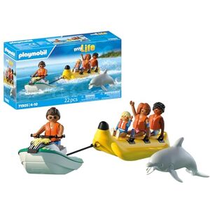 Playmobil Vacation on the Beach Banana Boat Tour Toy for ages 4 and up Gift for children Encourages creativity & a sense of adventure Water fun with figures & jet ski 71905 Playmobil Vacation on the Beach Banana Boat Tour Toy for ages 4 and up Gift for children Encourages creativity & a sense of adventure Water fun with figures & jet ski 71905