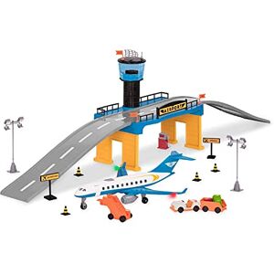 Driven by Battat – Airport Playset – 32pc Toy Set with Aeroplane that lights up, Runway, Baggage Cart, Traffic Signs, and Road Accessories – Playsets for Kids Age 3+ Driven by Battat – Airport Playset – 32pc Toy Set with Aeroplane that lights up, Runway, Baggage Cart, Traffic Signs, and Road Accessories – Playsets for Kids Age 3+