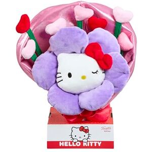 Hello Kitty Flower Bouquet, 28cm Soft Plush Toy, Cute Character Holding Colourful Flowers, Official Licensed Sanrio Merchandise, for Fans, Suitable for Ages 4+ Hello Kitty Flower Bouquet, 28cm Soft Plush Toy, Cute Character Holding Colourful Flowers, Official Licensed Sanrio Merchandise, for Fans, Suitable for Ages 4+