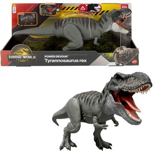 Mattel Jurassic World Rebirth Power Devour Tyrannosaurus Rex Dinosaur Figure with Tongue Activated Constant Chomp, Lights & Sounds, Digital Play, JGB50 Mattel Jurassic World Rebirth Power Devour Tyrannosaurus Rex Dinosaur Figure with Tongue Activated Constant Chomp, Lights & Sounds, Digital Play, JGB50