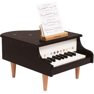 Le Toy Van Wooden Toy Grand Piano – FSC® Certified Sustainable Wood – Elegant Black with Gold Star Details – Includes Nursery Rhyme Music Sheets – Musical Instrument for Kids Le Toy Van Wooden Toy Grand Piano – FSC® Certified Sustainable Wood – Elegant Black with Gold Star Details – Includes Nursery Rhyme Music Sheets – Musical Instrument for Kids