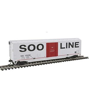 Walthers Trainline 931-1671 HO Scale Model 50' Plug-Door Boxcar with Metal Wheels Soo Line 1:87 Walthers Trainline 931-1671 HO Scale Model 50' Plug-Door Boxcar with Metal Wheels Soo Line 1:87