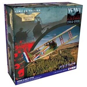 Corgi AA37910 SPAD S.XIII, Captain Robert Soubiran Model Airplane Diecast Planes & Aircraft Models for Ages 14+, Die Cast Plane, Toy Airplanes Gift for Young Aviation Fans, Birthday Gifts for Him Corgi AA37910 SPAD S.XIII, Captain Robert Soubiran Model Airplane Diecast Planes & Aircraft Models for Ages 14+, Die Cast Plane, Toy Airplanes Gift for Young Aviation Fans, Birthday Gifts for Him
