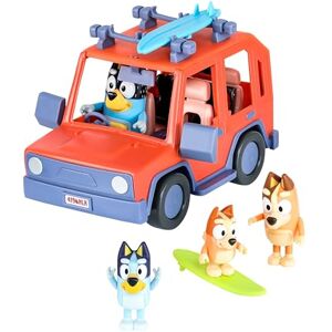 Bluey Heeler Family 4WD Vehicle and 4 Figure Pack, 2.5-3 Inch Figures, 2 Surfboards Accessories and Stickers Amazon Exclusive Bluey Heeler Family 4WD Vehicle and 4 Figure Pack, 2.5-3 Inch Figures, 2 Surfboards Accessories and Stickers Amazon Exclusive