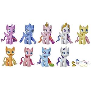 My Little Pony Mega Friendship Collection Set of 9 Toy Pony 12.5-cm Figures with Brushable Hair, Comb and 15 Accessories My Little Pony Mega Friendship Collection Set of 9 Toy Pony 12.5-cm Figures with Brushable Hair, Comb and 15 Accessories