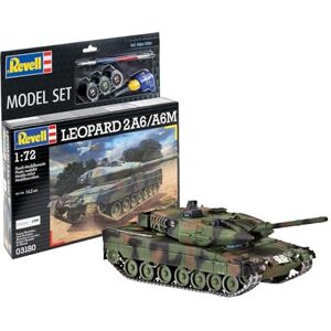 Revell Model Set 63180 Leopard 2A6/A6M 1:72 Scale Unbuilt/Unpainted Plastic Model Kit With Accessories Revell Model Set 63180 Leopard 2A6/A6M 1:72 Scale Unbuilt/Unpainted Plastic Model Kit With Accessories