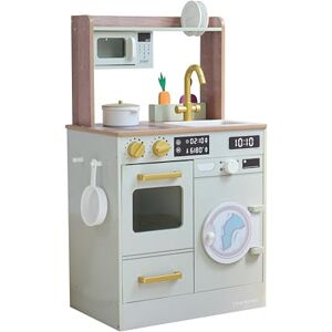 Teamson Kids Wooden Play Kitchen Little Chef with Mini Garden and Washing Machine Green Teamson Kids Wooden Play Kitchen Little Chef with Mini Garden and Washing Machine Green