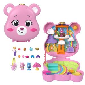 Polly Pocket x Care Bears Dolls & Playset with Toy Car and Themed Accessories, Travel Toy, Partnership Compact, JCC14 Polly Pocket x Care Bears Dolls & Playset with Toy Car and Themed Accessories, Travel Toy, Partnership Compact, JCC14