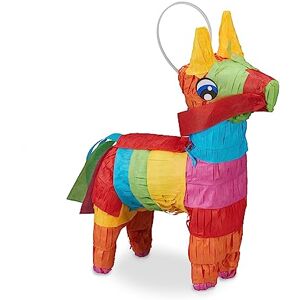 Relaxdays Piñata, Mini, Donkey, Rainbow, Birthday, Party, Game, Celebration, Kids, Fun, Activity, Fill, Sweet, Colourful, Paper, 19 x 13 x 5.5 cm Relaxdays Piñata, Mini, Donkey, Rainbow, Birthday, Party, Game, Celebration, Kids, Fun, Activity, Fill, Sweet, Colourful, Paper, 19 x 13 x 5.5 cm