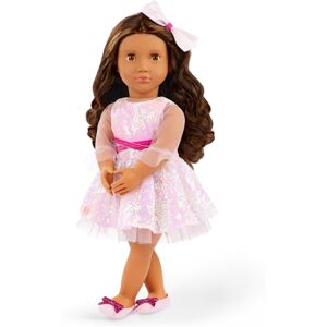 Our Generation Katia 18-Inch Fashion Doll Lifelike Hazel Eyes & Wavy Brown Hair Shimmery Dress Outfit & Hair Bow Accessory Pretend Play Toy for Kids 3 Years + Our Generation Katia 18-Inch Fashion Doll Lifelike Hazel Eyes & Wavy Brown Hair Shimmery Dress Outfit & Hair Bow Accessory Pretend Play Toy for Kids 3 Years +