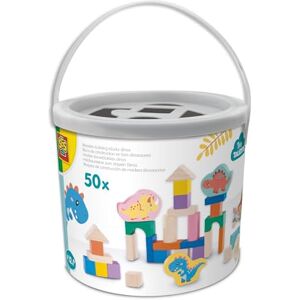 Creative Labs 13204 Wooden Building Blocks Dino 50pcs in Bucket Creative Building Set for Kids Aged 12 Months+ Includes 47 Wooden Blocks and 3 Printed Dinosaur Figures Creative Labs 13204 Wooden Building Blocks Dino 50pcs in Bucket Creative Building Set for Kids Aged 12 Months+ Includes 47 Wooden Blocks and 3 Printed Dinosaur Figures