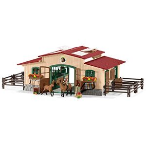 SCHLEICH Farm World 96PC Horse Barn and Stable Playset Riding Center with 2 Pony Toys, Rider Figurine, and Farm Accessories Farm Animal Toys for Girls and Boys Kids 3+ SCHLEICH Farm World 96PC Horse Barn and Stable Playset Riding Center with 2 Pony Toys, Rider Figurine, and Farm Accessories Farm Animal Toys for Girls and Boys Kids 3+