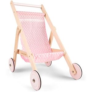 New Classic Toys Wooden Doll Stroller – Classic Toy Pram for Kids – Durable and Safe Pretend Play Accessory – Perfect for Doll Role Play and Imaginative Fun, Pink/Natural New Classic Toys Wooden Doll Stroller – Classic Toy Pram for Kids – Durable and Safe Pretend Play Accessory – Perfect for Doll Role Play and Imaginative Fun, Pink/Natural