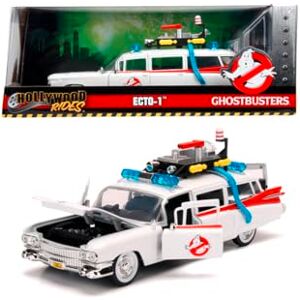 Jada Toys Ghostbusters ECTO-1 Metallic 1:24 Scale, Collectible Model with Hinged Doors, Hood and Trunk, Detailed Interior and Realistic Finishes for Fans from 8 Years (9399731314R01) Jada Toys Ghostbusters ECTO-1 Metallic 1:24 Scale, Collectible Model with Hinged Doors, Hood and Trunk, Detailed Interior and Realistic Finishes for Fans from 8 Years (9399731314R01)