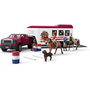 SCHLEICH Horse Club 119 PC Lakeside Truck and Trailer Playset With 2 Horse Figurines, 2 Poseable Rider Figures and Accessories Interactive Play for Girls and Boys Toys for Kids Ages 5+ 42705 SCHLEICH Horse Club 119 PC Lakeside Truck and Trailer Playset With 2 Horse Figurines, 2 Poseable Rider Figures and Accessories Interactive Play for Girls and Boys Toys for Kids Ages 5+ 42705