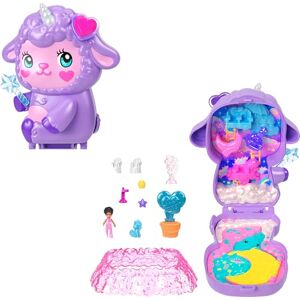 Polly Pocket Dolls & Playset, Cozy Dreamland Lamb Compact, Travel Toy with 1 Micro Doll, Pet Unicorn, Food & Fashion Styling Accessories, JCB15 Polly Pocket Dolls & Playset, Cozy Dreamland Lamb Compact, Travel Toy with 1 Micro Doll, Pet Unicorn, Food & Fashion Styling Accessories, JCB15