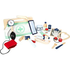 Small Foot 11916 Doctor's Bag with wooden accessories e.g. blood pressure gauge and syringe, for kids aged 3+ years Small Foot 11916 Doctor's Bag with wooden accessories e.g. blood pressure gauge and syringe, for kids aged 3+ years