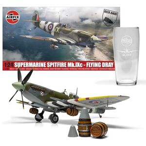Airfix Model Set A17001A Supermarine Spitfire Mk.IXc Flying Dray Model Aircraft Kit Plastic Plane Kits for Adults, Set Includes Special Edition Pint Glass 1:24 Scale Airfix Model Set A17001A Supermarine Spitfire Mk.IXc Flying Dray Model Aircraft Kit Plastic Plane Kits for Adults, Set Includes Special Edition Pint Glass 1:24 Scale