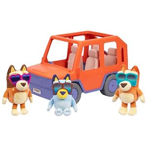 Bluey Buddies Big Heeler 4WD With Family, Exclusive Plush, Bingo and Chilli, With Sticker Sheet and Opening Bonnet/Hood For Fun Storage Bluey Buddies Big Heeler 4WD With Family, Exclusive Plush, Bingo and Chilli, With Sticker Sheet and Opening Bonnet/Hood For Fun Storage