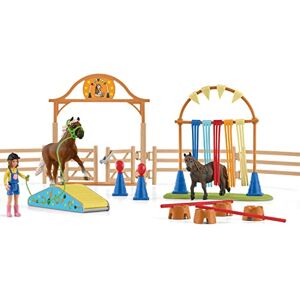 SCHLEICH Farm World 42481 Pony Agility Training Set with Horse, Trainer, and Accessories Playset 41-Piece Pony, and Horse Club Accessories Toy Animals Gift Set for Boys, Girls, Toddlers Ages 3+ SCHLEICH Farm World 42481 Pony Agility Training Set with Horse, Trainer, and Accessories Playset 41-Piece Pony, and Horse Club Accessories Toy Animals Gift Set for Boys, Girls, Toddlers Ages 3+