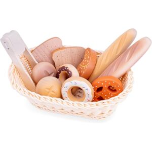 Woet ® Wooden Toy Bread Basket for Kids With Baguettes, Croissant, Pretzel, Donuts and Bread Includes Tongs Role Play Kitchen Toy Age 2 Years+ Woet ® Wooden Toy Bread Basket for Kids With Baguettes, Croissant, Pretzel, Donuts and Bread Includes Tongs Role Play Kitchen Toy Age 2 Years+