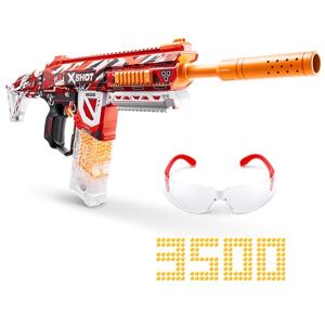 XSHOT Hyper Gel HPG-700, a Semi and Fully Automatic Blaster with 3,500 Hyper Pellets and a 700 capacity magazine. Protective eyewear included. Ages 14 & up by ZURU. XSHOT Hyper Gel HPG-700, a Semi and Fully Automatic Blaster with 3,500 Hyper Pellets and a 700 capacity magazine. Protective eyewear included. Ages 14 & up by ZURU.