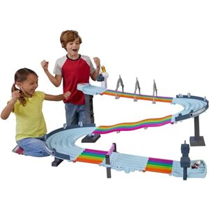Hot Wheels Mario Kart Rainbow Road Raceway 8-Foot Track Set with Lights & Sounds & 2 1:64 Scale Vehicles, Toy Gift for Kids Ages 4 Years Old & Up, GXX41 Hot Wheels Mario Kart Rainbow Road Raceway 8-Foot Track Set with Lights & Sounds & 2 1:64 Scale Vehicles, Toy Gift for Kids Ages 4 Years Old & Up, GXX41