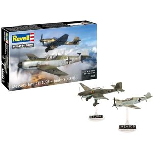 Revell 03770 Messerschmitt Bf109E & Junkers Ju87B Stuka 1:144 Scale Unbuilt/Unpainted Plastic Model Kit Revell 03770 Messerschmitt Bf109E & Junkers Ju87B Stuka 1:144 Scale Unbuilt/Unpainted Plastic Model Kit