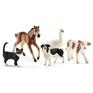SCHLEICH Farm World Realistic Farm Animal Figurines 5pc Kids Educational Farm Barn Toys with Realistic Horse, Cow, Cat, Dog, Goose Farm Animals Adventure Play Gift for Boys, Girls, Kids Ages 3+ SCHLEICH Farm World Realistic Farm Animal Figurines 5pc Kids Educational Farm Barn Toys with Realistic Horse, Cow, Cat, Dog, Goose Farm Animals Adventure Play Gift for Boys, Girls, Kids Ages 3+