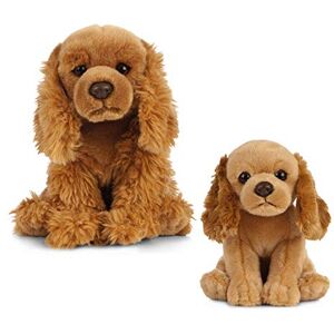Living Nature Soft Toy Gift Bundle Plush Cocker Spaniel Dog (20cm) & Puppy (16cm), Honey Living Nature Soft Toy Gift Bundle Plush Cocker Spaniel Dog (20cm) & Puppy (16cm), Honey