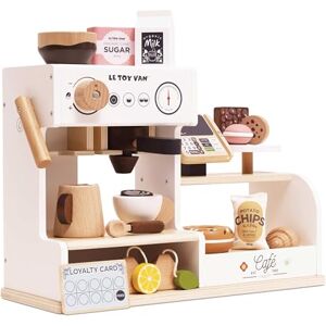 Le Toy Van Wooden Barista Café Shop – FSC® Certified Tabletop Coffee Machine Playset – 17-Piece Pretend Play Café with Milk Frother, Chalkboard Till & Cake Display – Imaginative Role Play Toy Le Toy Van Wooden Barista Café Shop – FSC® Certified Tabletop Coffee Machine Playset – 17-Piece Pretend Play Café with Milk Frother, Chalkboard Till & Cake Display – Imaginative Role Play Toy