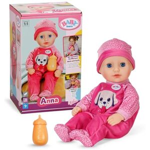 BABY born Anna with Pink Romper Soft 36 cm Baby Doll with Fabric Body and Sleeping Eyes Including Bottle Pink BABY born Anna with Pink Romper Soft 36 cm Baby Doll with Fabric Body and Sleeping Eyes Including Bottle Pink