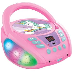 Lexibook , Unicorn, Bluetooth CD player for kids, Portable, Multicoloured light effects, Microphone jack, Aux-in jack, AC or battery-operated, Girls, Boys, Pink, RCD109UNILXB Lexibook , Unicorn, Bluetooth CD player for kids, Portable, Multicoloured light effects, Microphone jack, Aux-in jack, AC or battery-operated, Girls, Boys, Pink, RCD109UNILXB