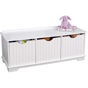 KidKraft White Nantucket Wooden Storage Bench for Kids with 3 Drawers/Storage Bins/Baskets, Toy Storage, Children's Bedroom Furniture, Nursery Furniture, 14564 KidKraft White Nantucket Wooden Storage Bench for Kids with 3 Drawers/Storage Bins/Baskets, Toy Storage, Children's Bedroom Furniture, Nursery Furniture, 14564