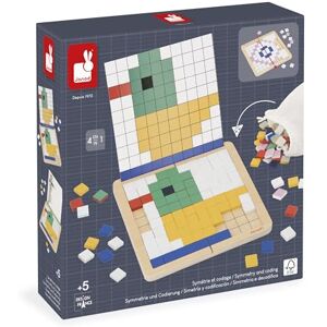 Janod Symmetry & Coding 4 Play Modes 12 Models to Reproduce Ideal for Kindergarten and Early Section Preparation Educational Toy for Children FSC Wooden Product From 5 years J05093 Janod Symmetry & Coding 4 Play Modes 12 Models to Reproduce Ideal for Kindergarten and Early Section Preparation Educational Toy for Children FSC Wooden Product From 5 years J05093