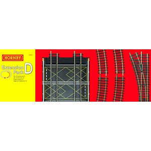 Hornby Titles R8224 OO Gauge Track Extension Pack D Extra Track Pieces for Model Railway Sets, Model Train Track Pieces, Includes Curves, LH Point, Buffer Stop & Double Level Crossing Scale 1:76 Hornby Titles R8224 OO Gauge Track Extension Pack D Extra Track Pieces for Model Railway Sets, Model Train Track Pieces, Includes Curves, LH Point, Buffer Stop & Double Level Crossing Scale 1:76