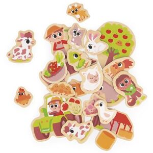 Janod 24 Magnetic Wooden Magnets Farm Theme Wooden Toy Ideal for chalkboard or fridge Magnetic Educational Game, to Manipulate, Experiment and Have Fun with From 2 Years, J09639 Janod 24 Magnetic Wooden Magnets Farm Theme Wooden Toy Ideal for chalkboard or fridge Magnetic Educational Game, to Manipulate, Experiment and Have Fun with From 2 Years, J09639