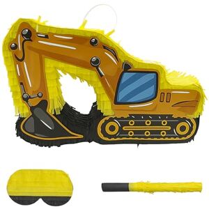 Relaxdays Construction Vehicle Pinata with Stick & Mask, Kids Party Digger, 26.5x41x8 cm, Colorful Relaxdays Construction Vehicle Pinata with Stick & Mask, Kids Party Digger, 26.5x41x8 cm, Colorful