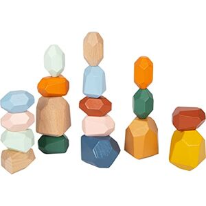 Small Foot 12226 Wooden Balancing Stones Safari, trendy colours, shaped like rocks, for fine motor skills, 3+ years Small Foot 12226 Wooden Balancing Stones Safari, trendy colours, shaped like rocks, for fine motor skills, 3+ years