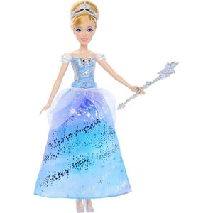 Mattel Disney Princess Cinderella Light-Up Dress Fashion Doll with Sounds & Magic Wand Activation, Enchanted Ballgown Cinderella Inspired by Movie, JBF94 Mattel Disney Princess Cinderella Light-Up Dress Fashion Doll with Sounds & Magic Wand Activation, Enchanted Ballgown Cinderella Inspired by Movie, JBF94