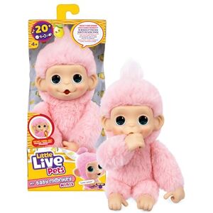 Little Live Pets Baby Monkey Minis – Luna Lemon. Interactive Pet Toy. 20+ Sounds & Reactions. Soft Pink Fur. 7.4" Tall. Feed, Nurture. React. Grippy Hands & Feet. Collect All 3 Little Live Pets Baby Monkey Minis – Luna Lemon. Interactive Pet Toy. 20+ Sounds & Reactions. Soft Pink Fur. 7.4" Tall. Feed, Nurture. React. Grippy Hands & Feet. Collect All 3
