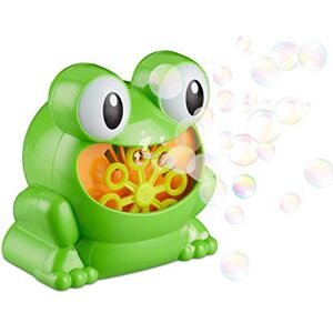 Relaxdays Soap Bubble Maker “Frog,” 13 cm Bubble Machine for Birthdays and Weddings, Mini Blower, Green Relaxdays Soap Bubble Maker “Frog,” 13 cm Bubble Machine for Birthdays and Weddings, Mini Blower, Green