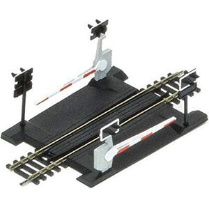 Hornby R646 OO Gauge Level Crossing Single Track Extra Track Pieces for Model Railway Sets, Model Train Track Pieces Scale 1:76, Black Hornby R646 OO Gauge Level Crossing Single Track Extra Track Pieces for Model Railway Sets, Model Train Track Pieces Scale 1:76, Black